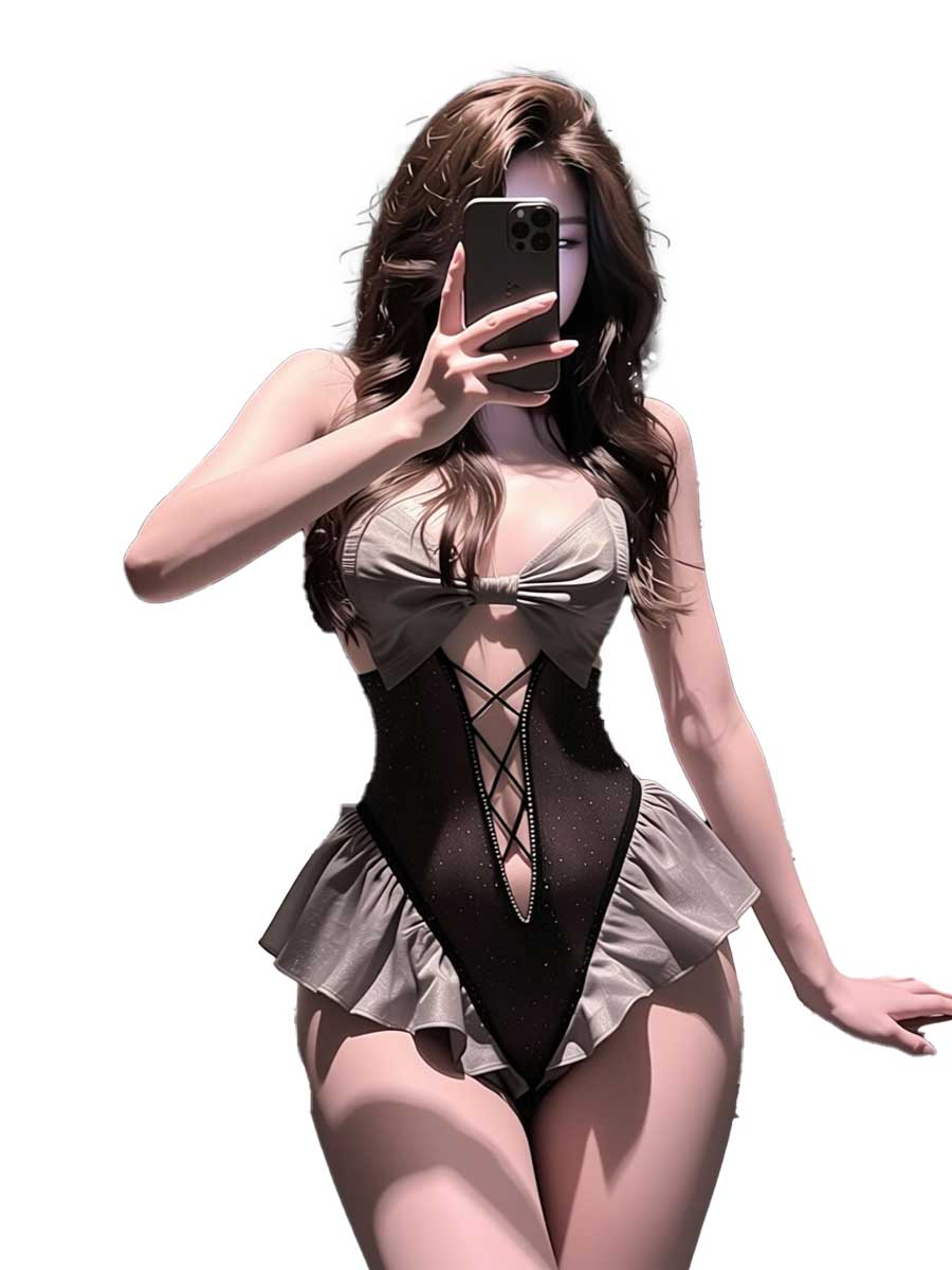 jimiko Kostum Lingerie Pelayan - Lace Teddy Lingerie ulasan dan harga