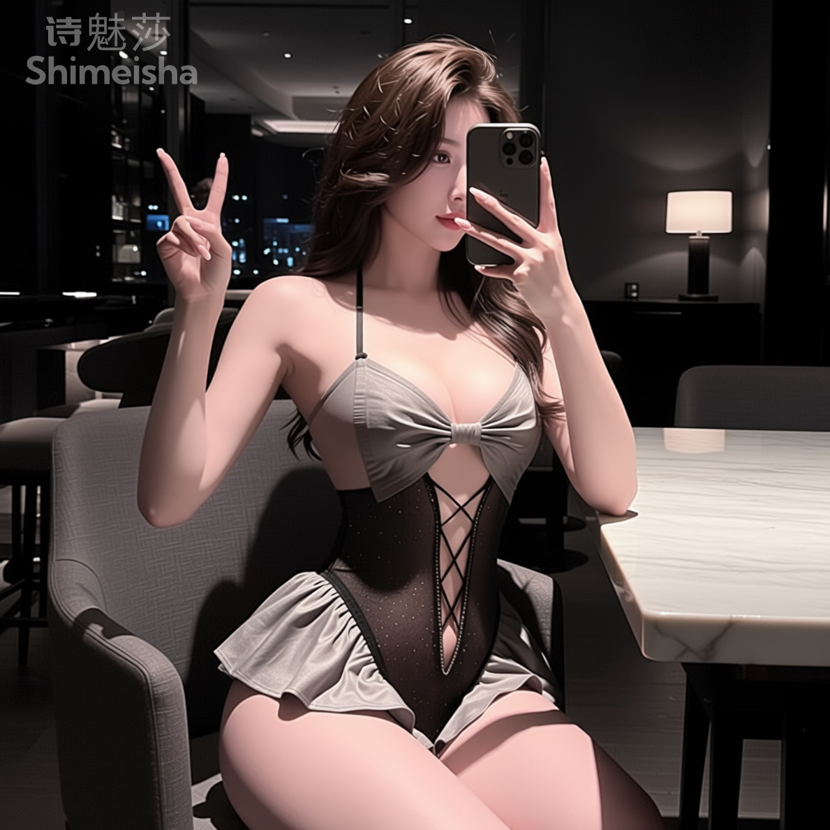 jimiko Kostum Lingerie Pelayan - Lace Teddy Lingerie ulasan dan harga