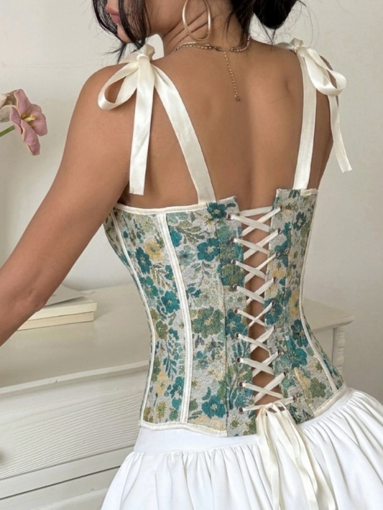 Korset Tulang Bunga Hijau Shes - Corset Waist Cinch ulasan dan harga